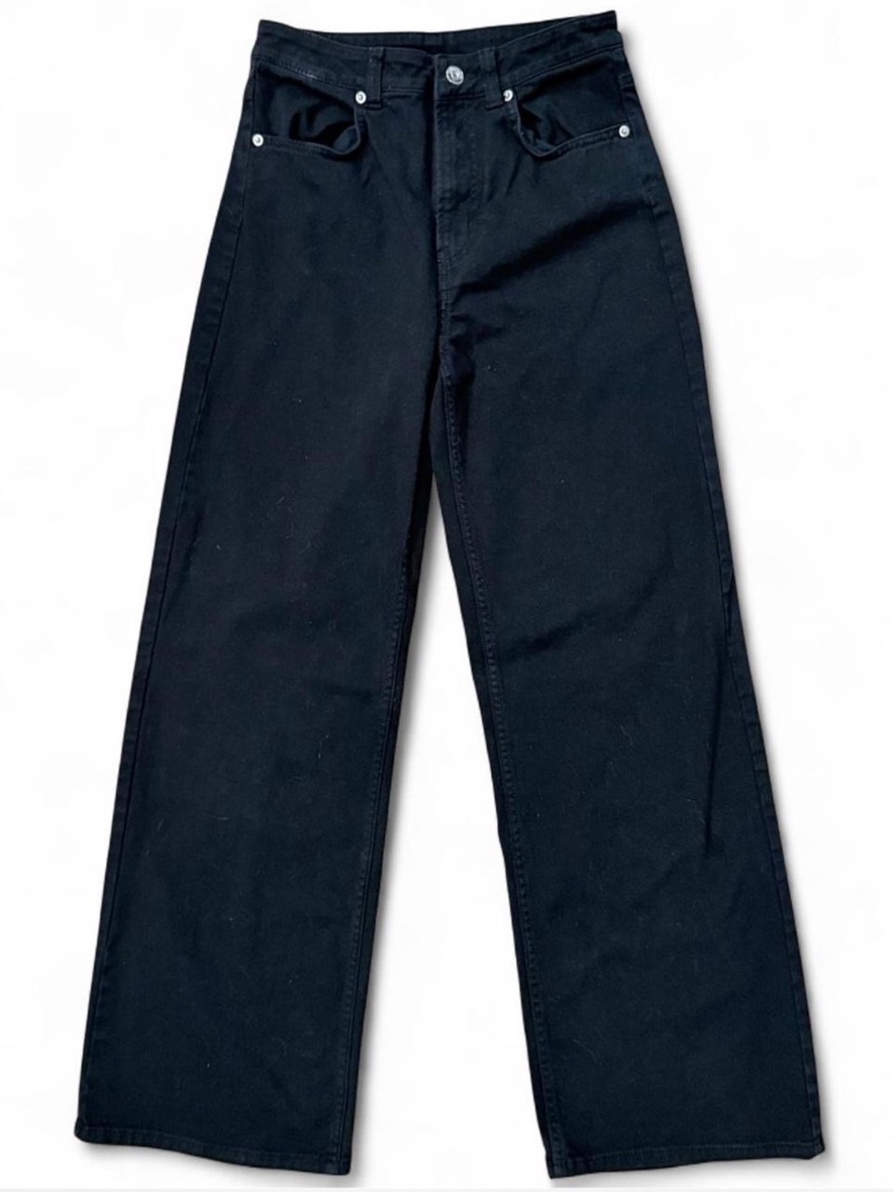 H&M Black Wide-Leg High Waist Jeans Relaxed Fit
size 2